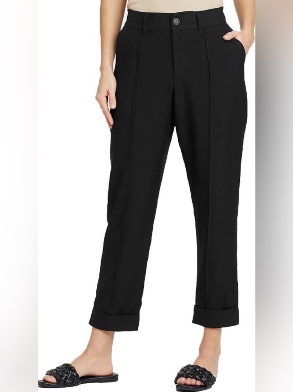 A New Day High Rise Pintuck Ankle Pants
